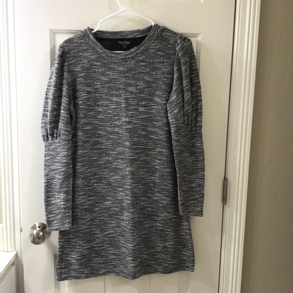 Herringbone print dress